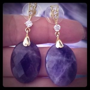 Quartz Amethyst Earrings